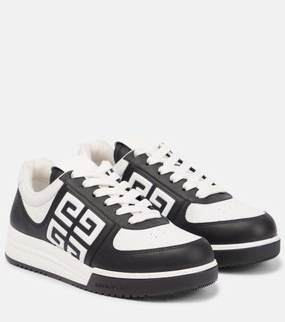 counterfeit designer Givenchy G4 leather low-top sneakers in black