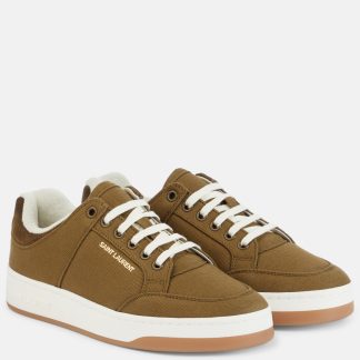 counterfeit designer Saint Laurent SL/61 gabardine sneakers in green