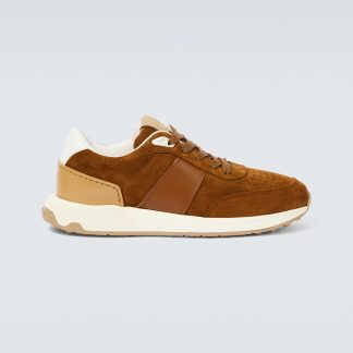 counterfeit designer Tods Suede sneakers in brown