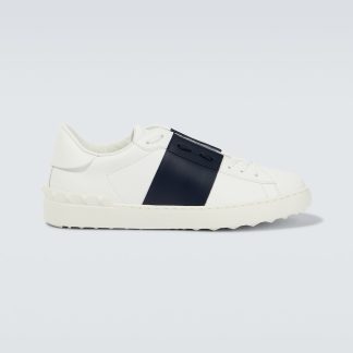 counterfeit designer Valentino Garavani Leather sneakers in white