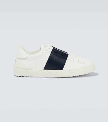 counterfeit designer Valentino Garavani Leather sneakers in white