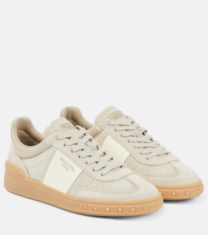 counterfeit designer Valentino Garavani Upvillage suede sneakers in beige