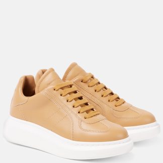 fake luxury Alexander McQueen Oversized suede sneakers in beige