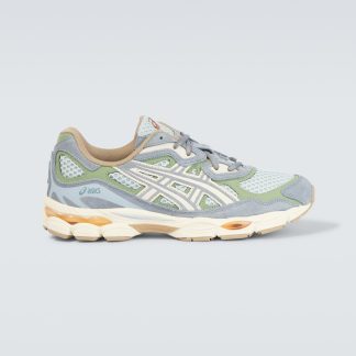 fake luxury Asics Gel-NYC suede-trimmed sneakers in green