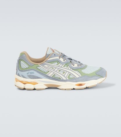 fake luxury Asics Gel-NYC suede-trimmed sneakers in green