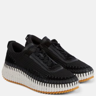 fake luxury Chloé Nama sneakers in black