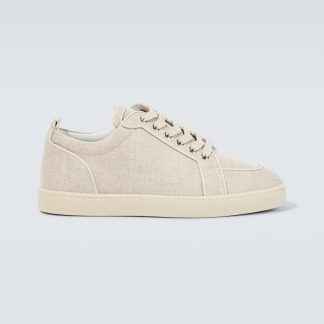 fake luxury Christian Louboutin Rantulow Orlato canvas sneakers in beige