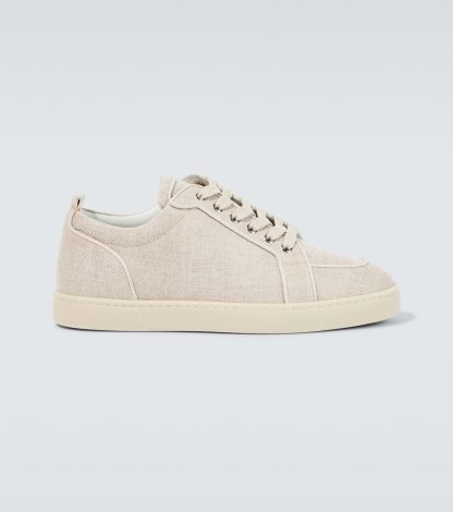 fake luxury Christian Louboutin Rantulow Orlato canvas sneakers in beige