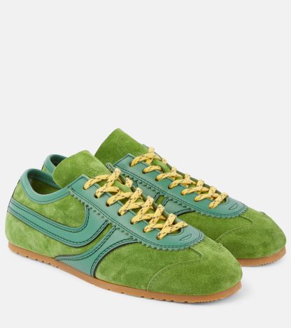 fake luxury Dries van Noten Suede sneakers in green