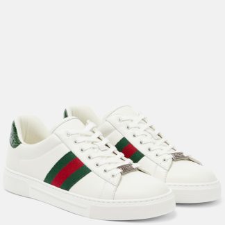 fake luxury Gucci Ace leather sneakers in multicoloured