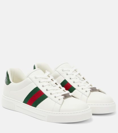 fake luxury Gucci Ace leather sneakers in multicoloured