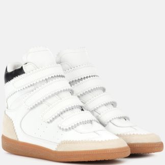 fake luxury Isabel Marant Bilsy leather sneakers in white