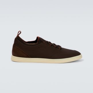 fake luxury Loro Piana Soho Walk sneakers in brown