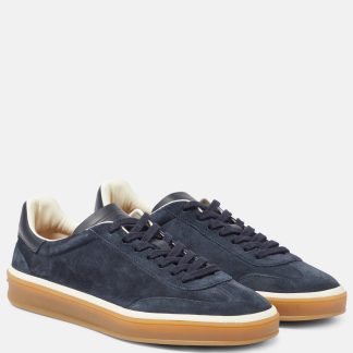 fake luxury Loro Piana Tennis Walk suede sneakers in blue