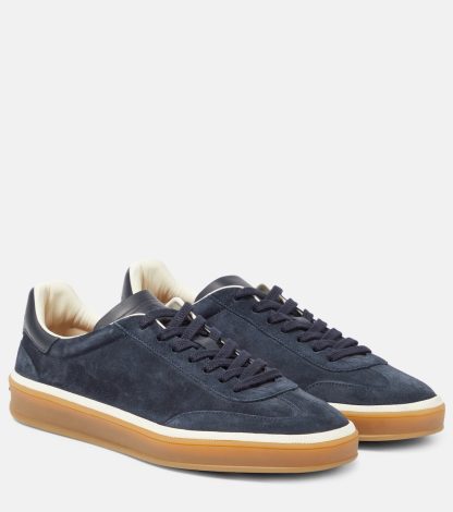 fake luxury Loro Piana Tennis Walk suede sneakers in blue