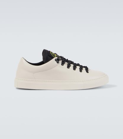 fake luxury Stone Island S0101 leather sneakers in neutrals