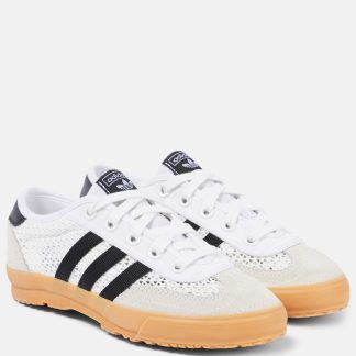 fashion designer Adidas Suede-trimmed table-tennis shoes in multicoloured