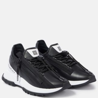 fashion designer Givenchy Spectre leather sneakers in black