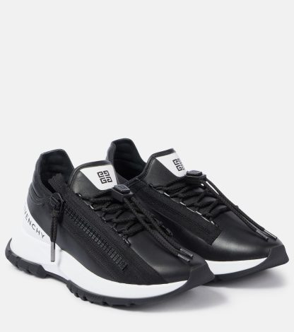 fashion designer Givenchy Spectre leather sneakers in black