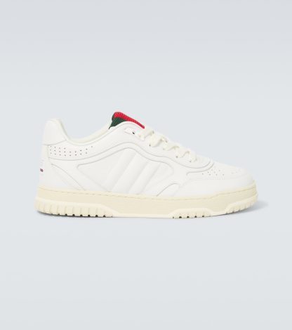 fashion designer Gucci Gucci Re-Web leather sneakers in white