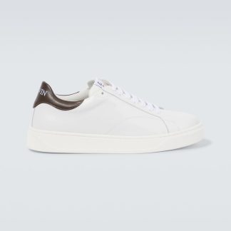 fashion designer Lanvin DDB0 leather sneakers in white