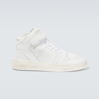 fashion designer Saint Laurent LAX leather sneakers in white