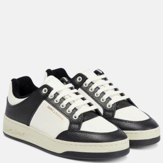 fashion designer Saint Laurent SL/61 leather sneakers in black