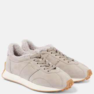 fashion designer Tods T Vintage suede sneakers in grey