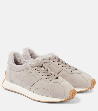 fashion designer Tods T Vintage suede sneakers in grey