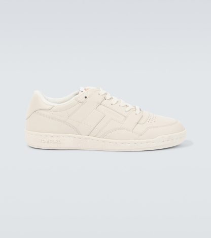 fashion designer Tom Ford Jake leather sneakers in white