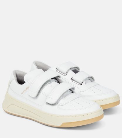 fashion luxury Acne Studios Steffey leather sneakers in white