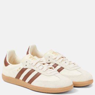 fashion luxury Adidas Samba OG leather sneakers in white