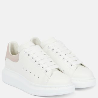 fashion luxury Alexander McQueen Oversized leather sneakers in white