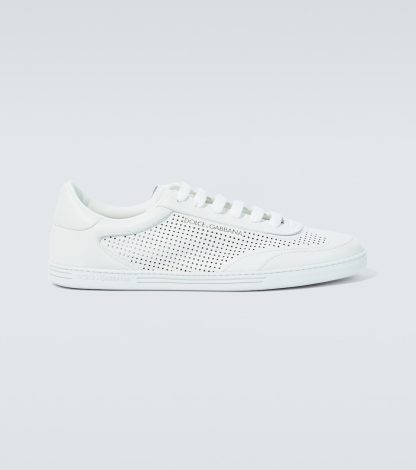 fashion luxury Dolce & Gabbana Saint Tropez leather sneakers in white