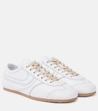 fashion luxury Dries van Noten Leather sneakers in white