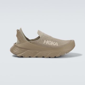 fashion luxury Hoka One One Restore TC slip-on sneakers in beige