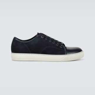 fashion luxury Lanvin DBB1 suede sneakers in blue