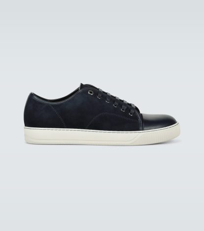 fashion luxury Lanvin DBB1 suede sneakers in blue