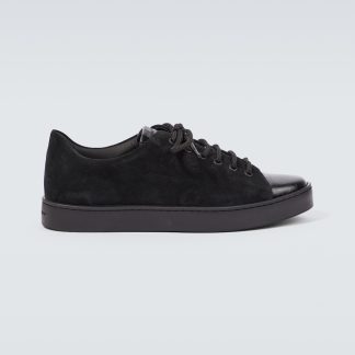 fashion luxury Manolo Blahnik Semanado leather sneakers in black