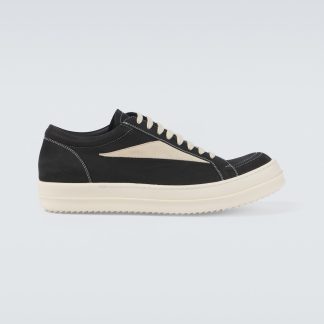 fashion luxury Rick Owens Leather sneakers in black