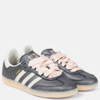 high quality designer Adidas Samba OG leather sneakers in black