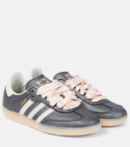 high quality designer Adidas Samba OG leather sneakers in black