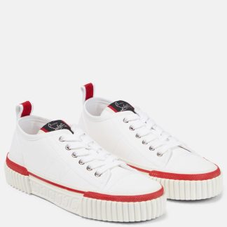 high quality designer Christian Louboutin Pedro canvas sneakers in multicoloured