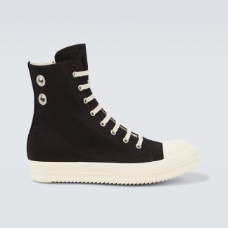 high quality designer DRKSHDW by Rick Owens Canvas sneakers in black