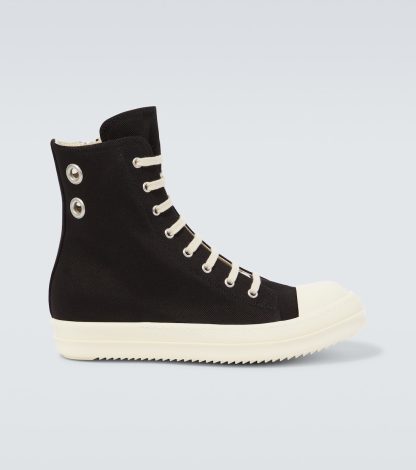 high quality designer DRKSHDW by Rick Owens Canvas sneakers in black