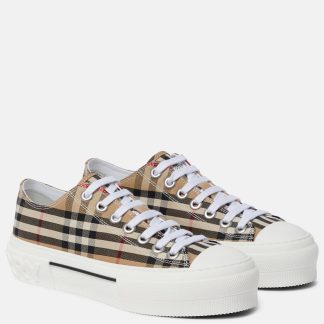 high quality luxury Burberry Burberry Check canvas sneakers in multicoloured