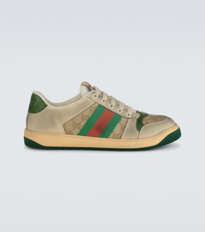 high quality luxury Gucci Screener GG sneaker in white