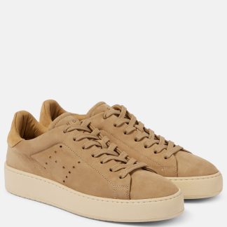 high quality luxury Hogan H672 suede sneakers in beige