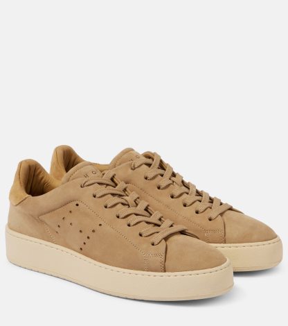 high quality luxury Hogan H672 suede sneakers in beige