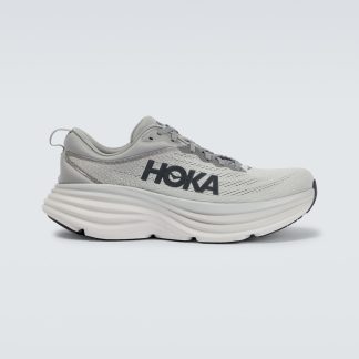 high quality luxury Hoka One One Bondi 8 running shoes in grey